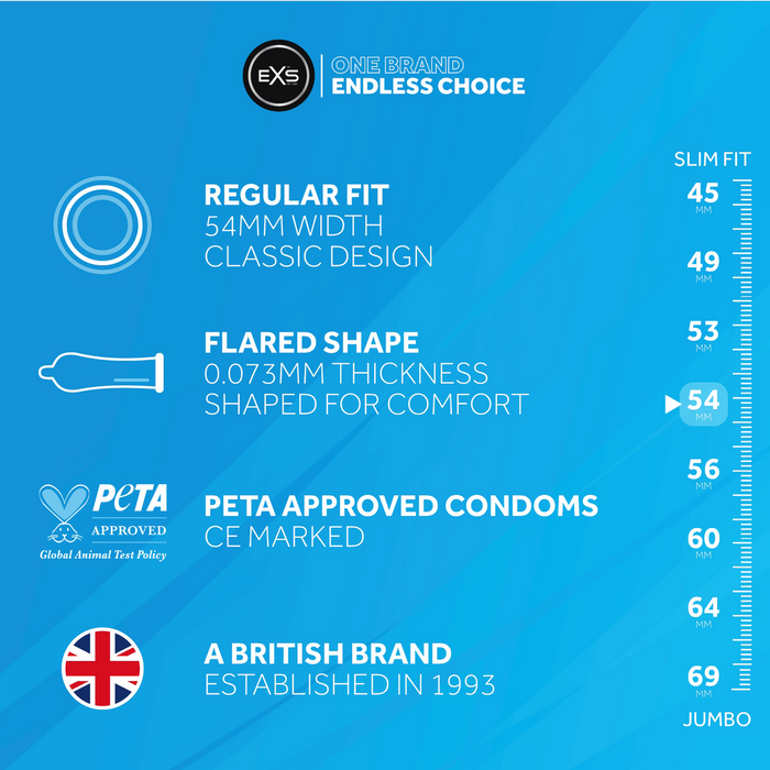 EXS Regular Préservatifs 100 Pièces