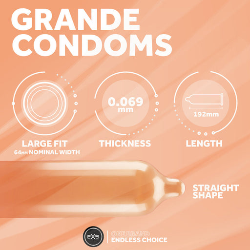 EXS Grande Préservatifs Extra Larges 64 Mm 12 Pièces