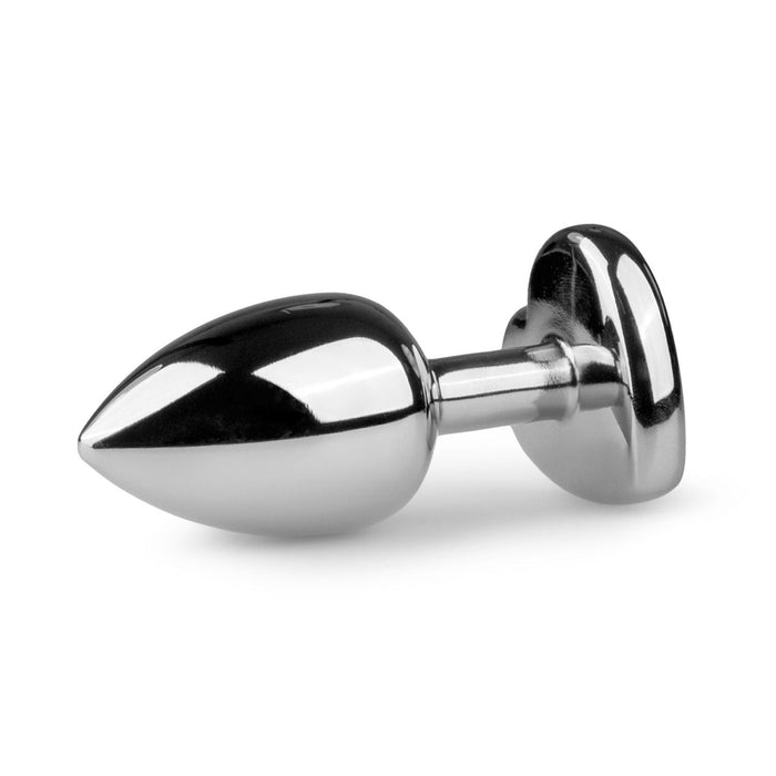 EasyToys Plug Anal En Métal Argenté Avec Cristal Cœur 7 cm