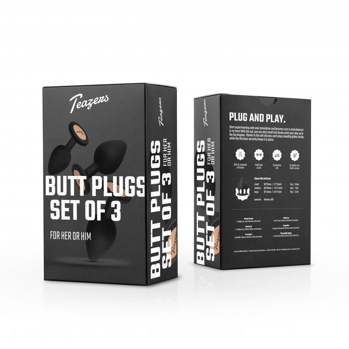 Teazers Plug Anal Set Noir