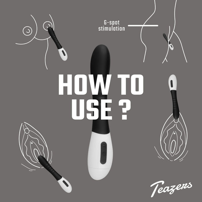 Teazers Vibromasseur Point G Noir 20 cm