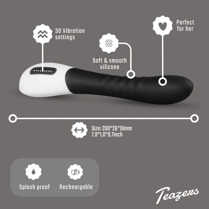 Teazers Vibromasseur Point G Noir 20 cm