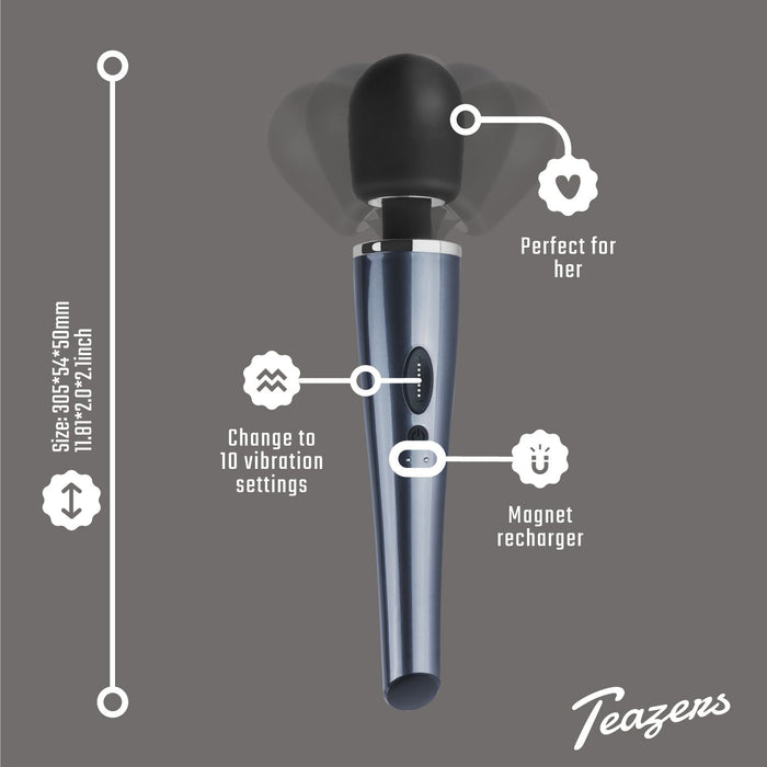 Teazers Vibro Masseur Wand Noir 32 cm