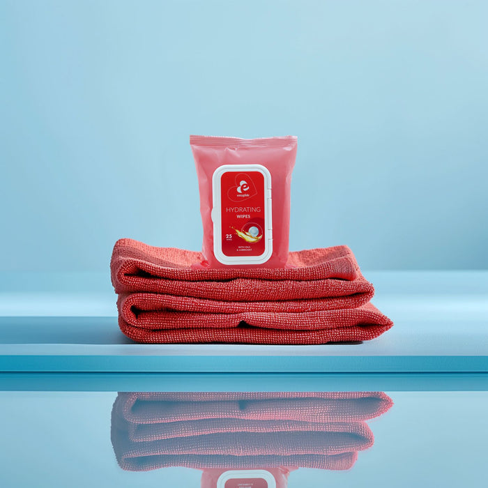 EasyGlide Lingettes Intimes Hydratantes Avec Lubrifiant Et Huiles 25 Unités