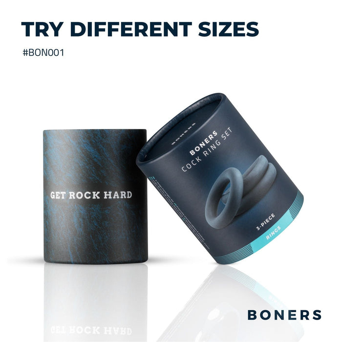 Boners Set De 3 Anneaux Péniens En Silicone