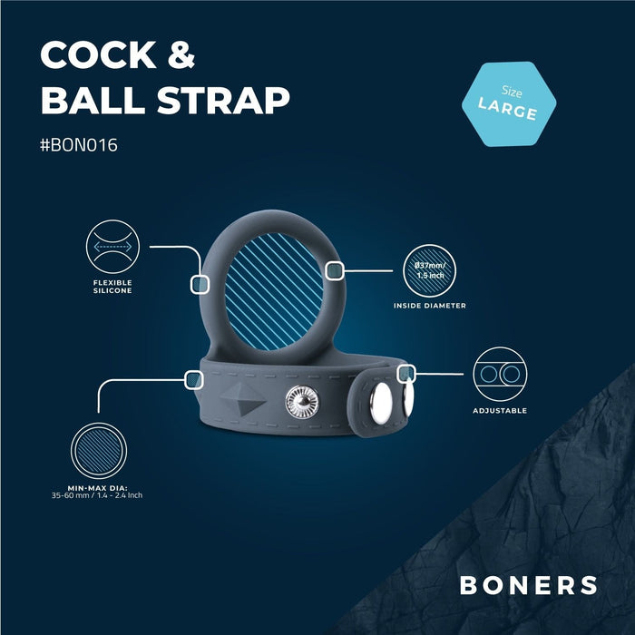 Boners Sangle Pénis Et Testicules Réglable Grand Modèle
