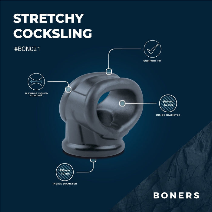 Boners Anneau Extenseur Testiculaire 2-En-1 En Silicone