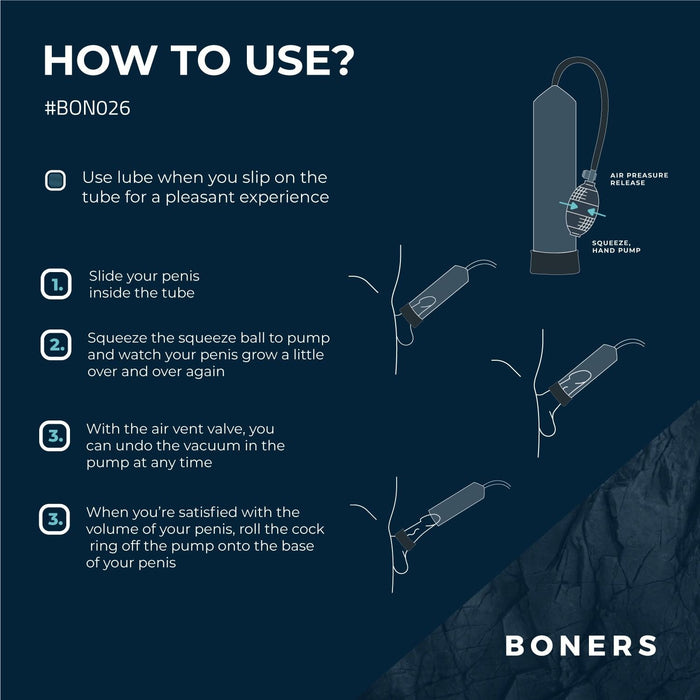 Boners Pompe À Pénis Avec Poire Manuelle