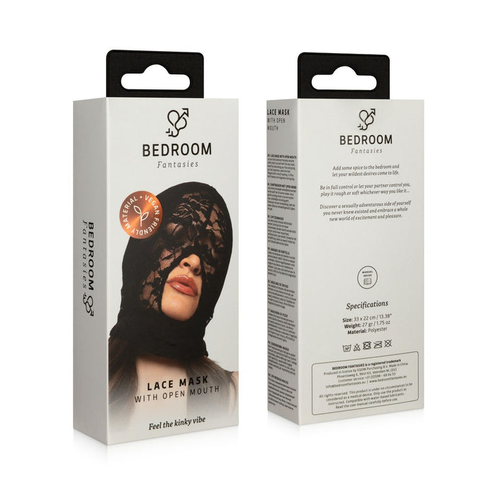 Bedroom Fantasies Masque BDSM En Dentelle Avec Bouche Ouverte