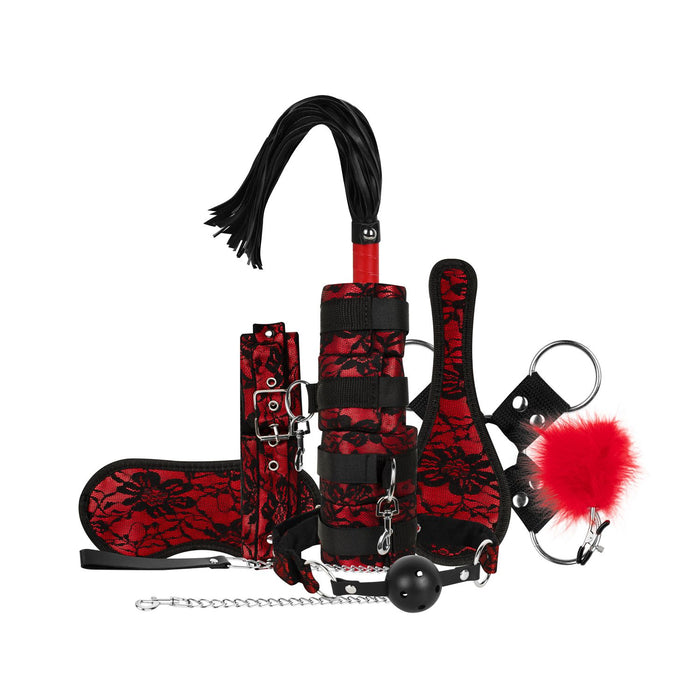 Bedroom Fantasies Lace & Leather Look Kit De Bondage