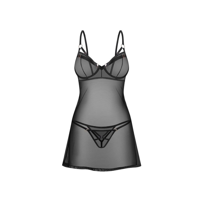 Obsessive Euridia Chemise & Tanga Noir