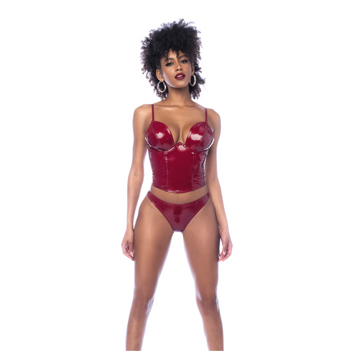 Mapalé 2-delige Bustier Set Glanzend Rood