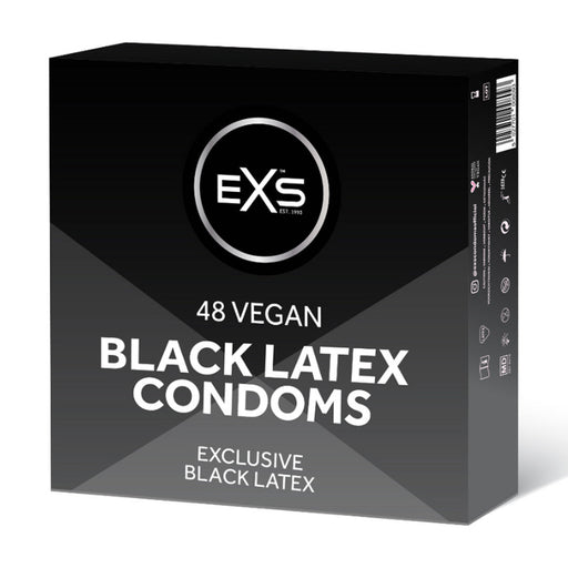 Exs Black Latex Condoms 48 Pieces