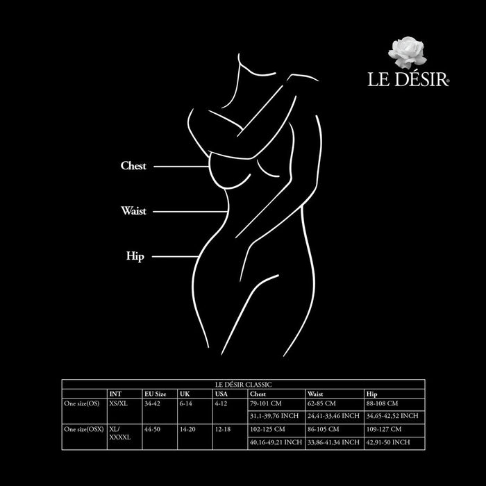 Le Désir Body Noir En Dentelle à Manches Longues