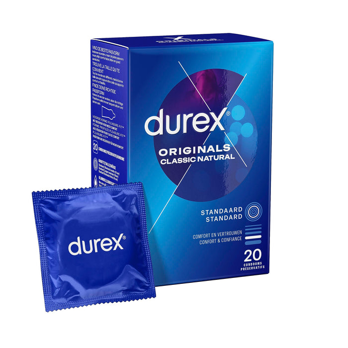 Durex Classic Natural Préservatifs 20 pièces