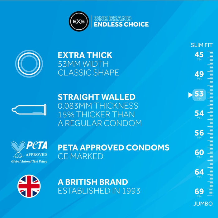 EXS Extra Thick Préservatifs 100 Pièces