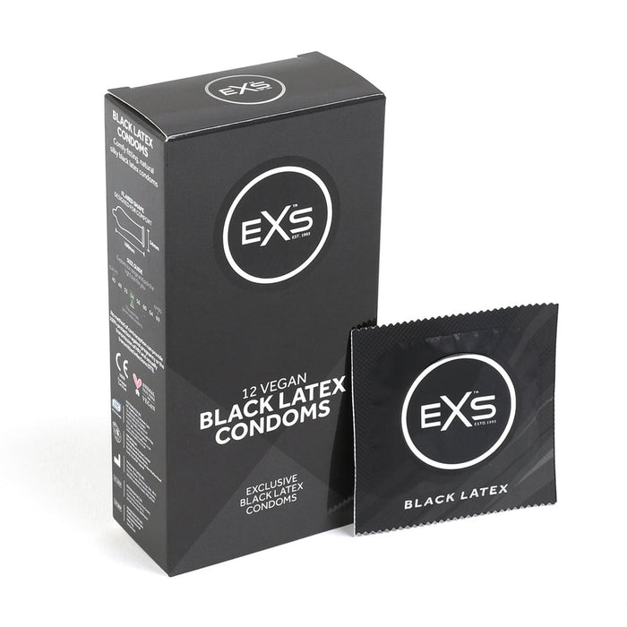 EXS Black Latex Préservatifs 12 Pièces