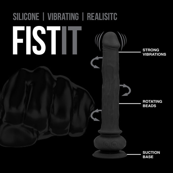 Fist It Vibrateur Anal Réaliste Avec Ventouse Noir