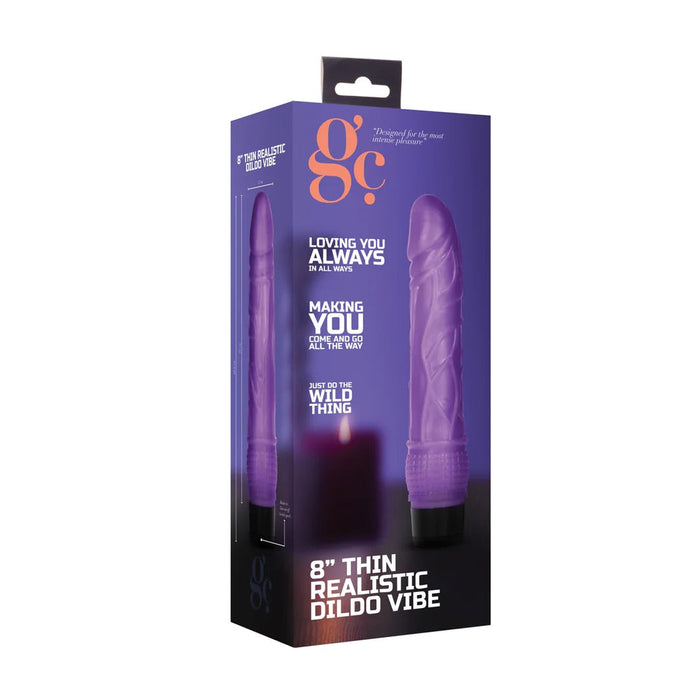 GC Vibromasseur Réaliste Fin Violet 20 cm