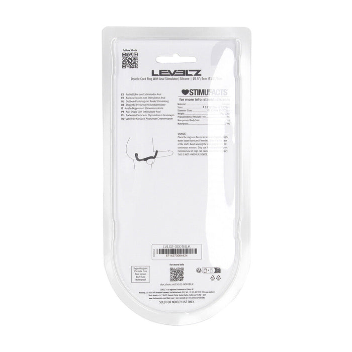 Levelz Double Cockring Met Anale Stimulator