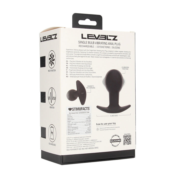 Levelz Single Bulb Plug Anal Vibrant 9 cm