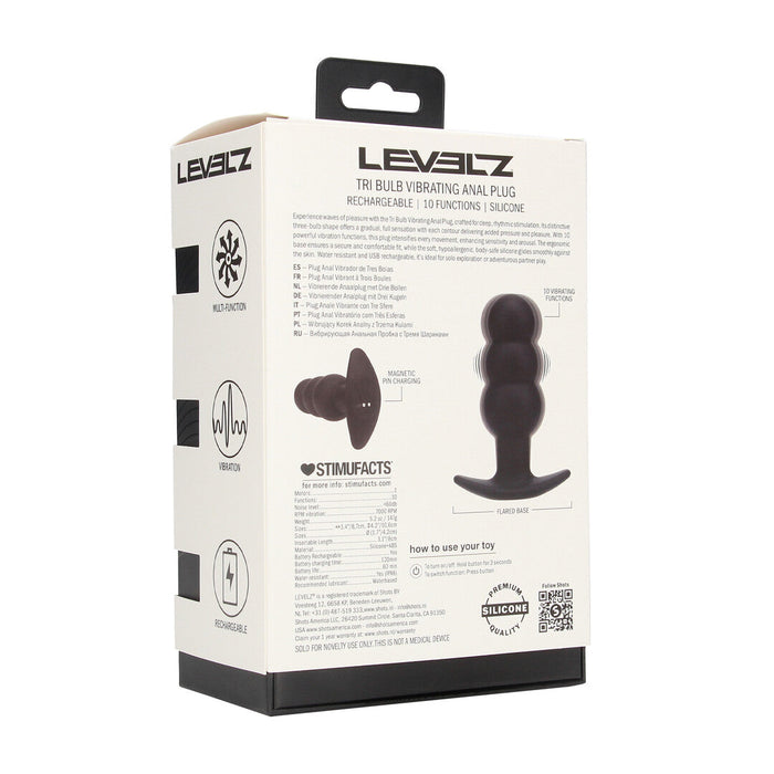 Levelz Tri Bulb Plug Anal Vibrant 11 cm
