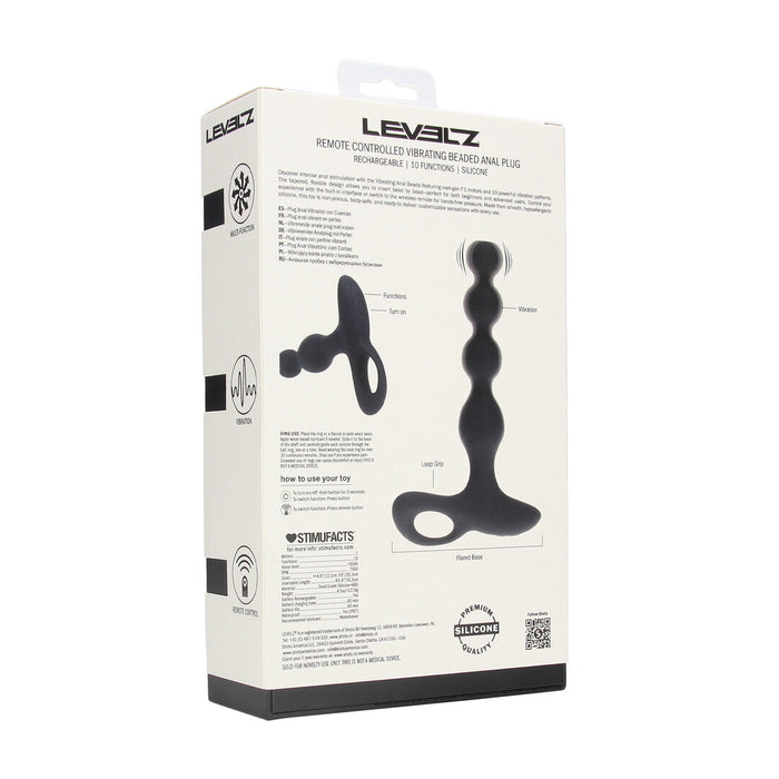 Levelz Plug Anal Vibrant Avec Télécommande 20 cm