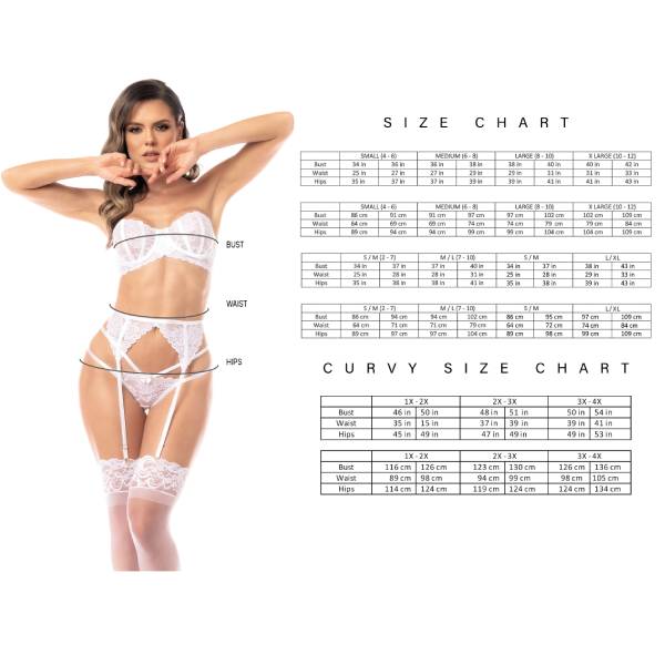 Mapalé Rock Star Ensemble Lingerie 3 Pièces Noir Brillant