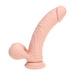 RealRock Realistische Vibrator Dual Density Rechargeable Liquid Silicone Vibrator Curved With Weighted Balls 6 / 15 Cm Flesh