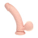 RealRock Realistische Vibrator Dual Density Rechargeable Liquid Silicone Vibrator Curved With Weighted Balls 8 / 20 Cm Flesh