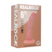 RealRock Realistische Vibrator Dual Density Silicone Curved Realistic Vibrating Dildo With Suction Cup 6 / 15,5 Cm Flesh