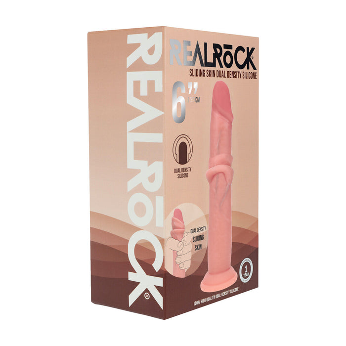 RealRock Sliding Skin Dual Density Dildo 17 cm
