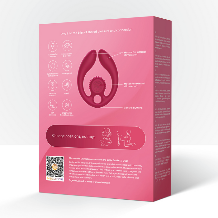 Gizi Duo Estimulador Doble Para Parejas Burdeos