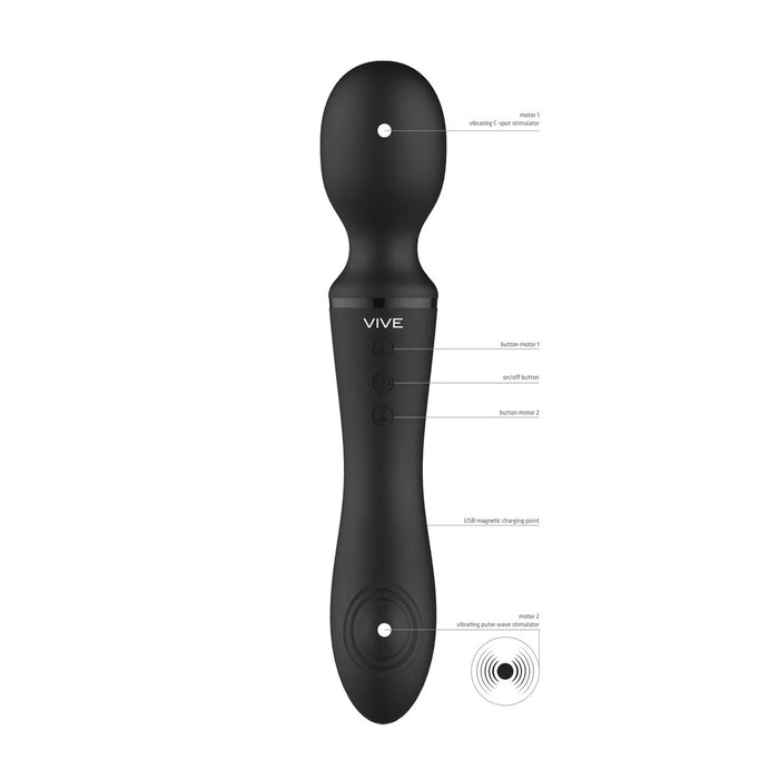 Vive Enora Vibromasseur Wand Double Stimulation 22 Cm