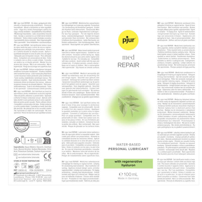 Pjur Med Repair Lubrifiant à Base d'eau 100 ml