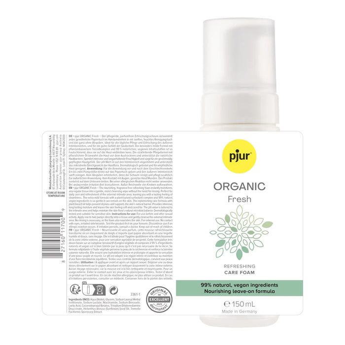 Pjur Organic Fresh Mousse Intime Rafraîchissante 150 ml