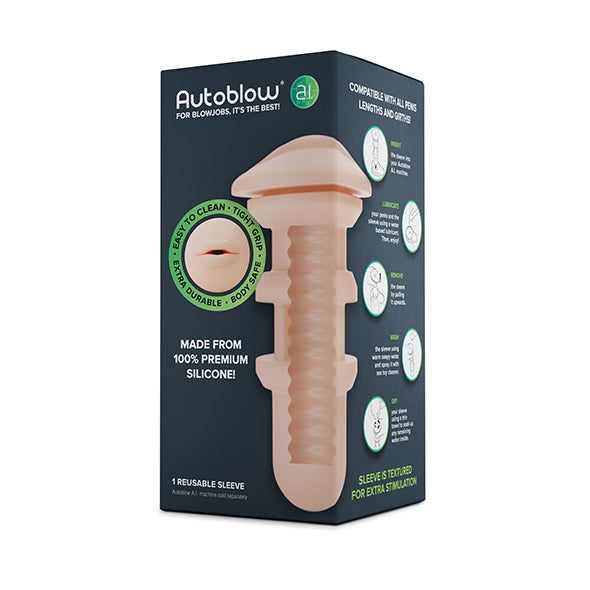 Autoblow A.I. Silicone Sleeve Blanc - Erotes.be
