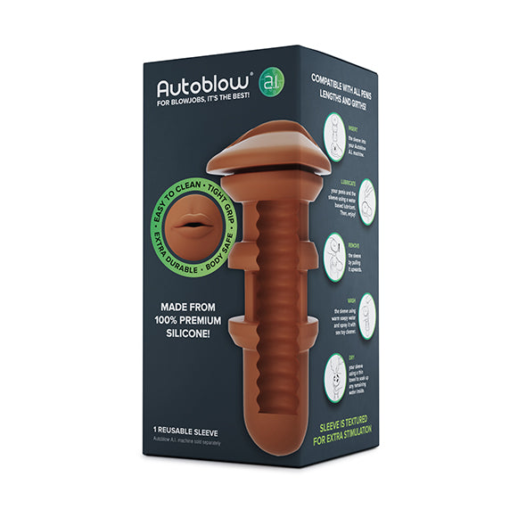 Autoblow A.I. Silicone Sleeve Brun - Erotes.be