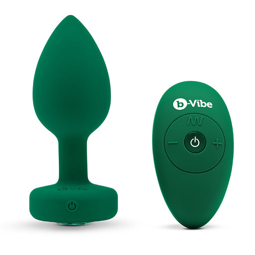 B-Vibe Vibrerende Juwelen Plug M/L Groen