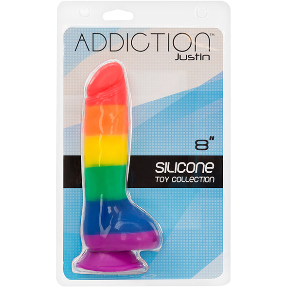 Addiction Justin Gode Arc-en-ciel 20 cm - Erotes.be