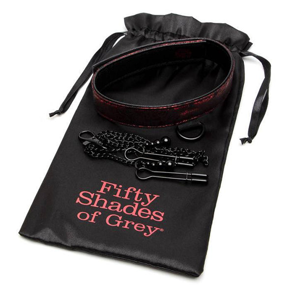 Fifty Shades of Grey Sweet Anticipation Collier Avec Pinces à Tétons - Erotes.be