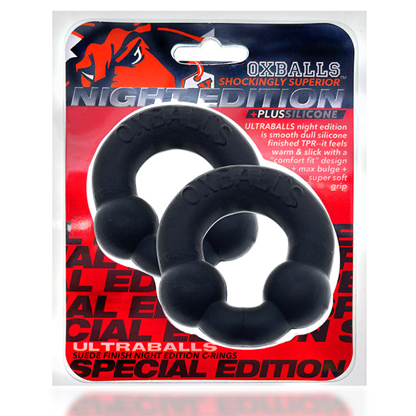 Oxballs Ultraballs 2-pack Cockring Special Edition Night - Erotes.be