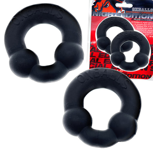 Oxballs Ultraballs 2-pack Cockring Special Edition Night - Erotes.be