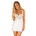 Obsessive  Amor Blanco underwire chemise & thong white L/XL