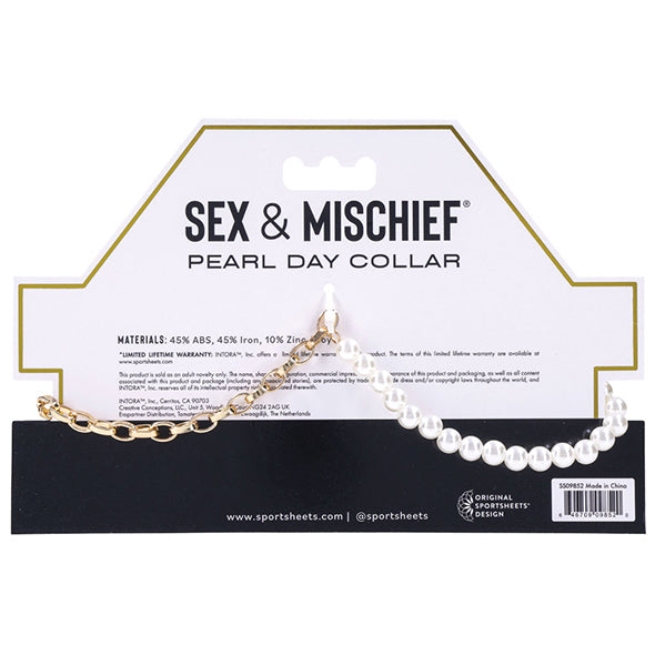 Sportsheets Sex & Mischief Pearl Day Collier - Erotes.be