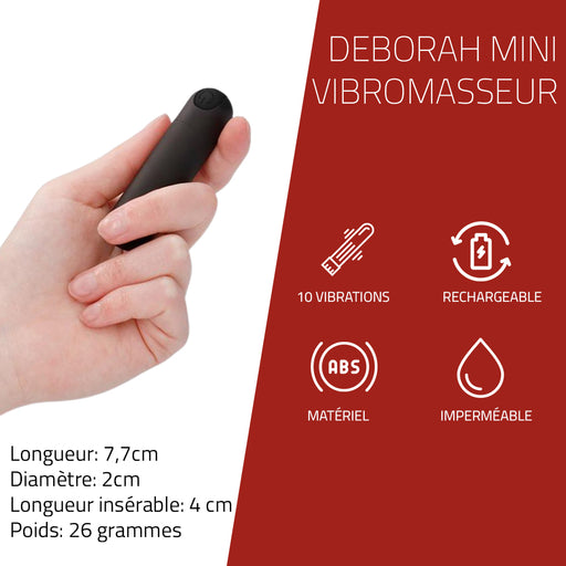 Erovibes Deborah Vibromasseur Mini 7,7 cm - Erotes.be