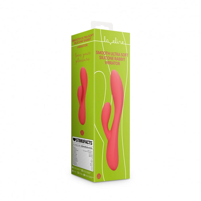 Loveline Smooth Ultra Soft Vibromasseur Lapin 20 Cm - Erotes.be
