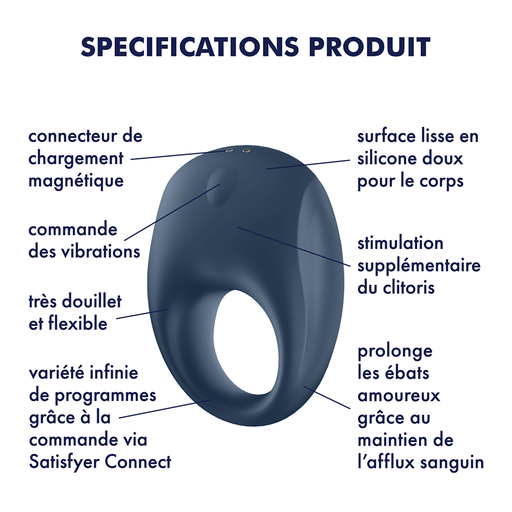 Satisfyer Strong One Ring Avec App - Erotes.be