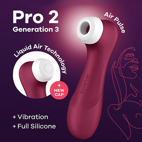 Satisfyer Pro 2 Generation 3 Vibromasseur à Pression d'air Liquid Air - Erotes.be