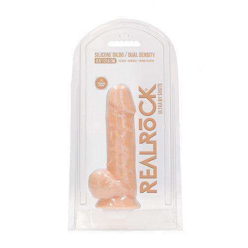 RealRock Gode Réaliste Avec Testicules Blanc 21,6 cm - Erotes.be